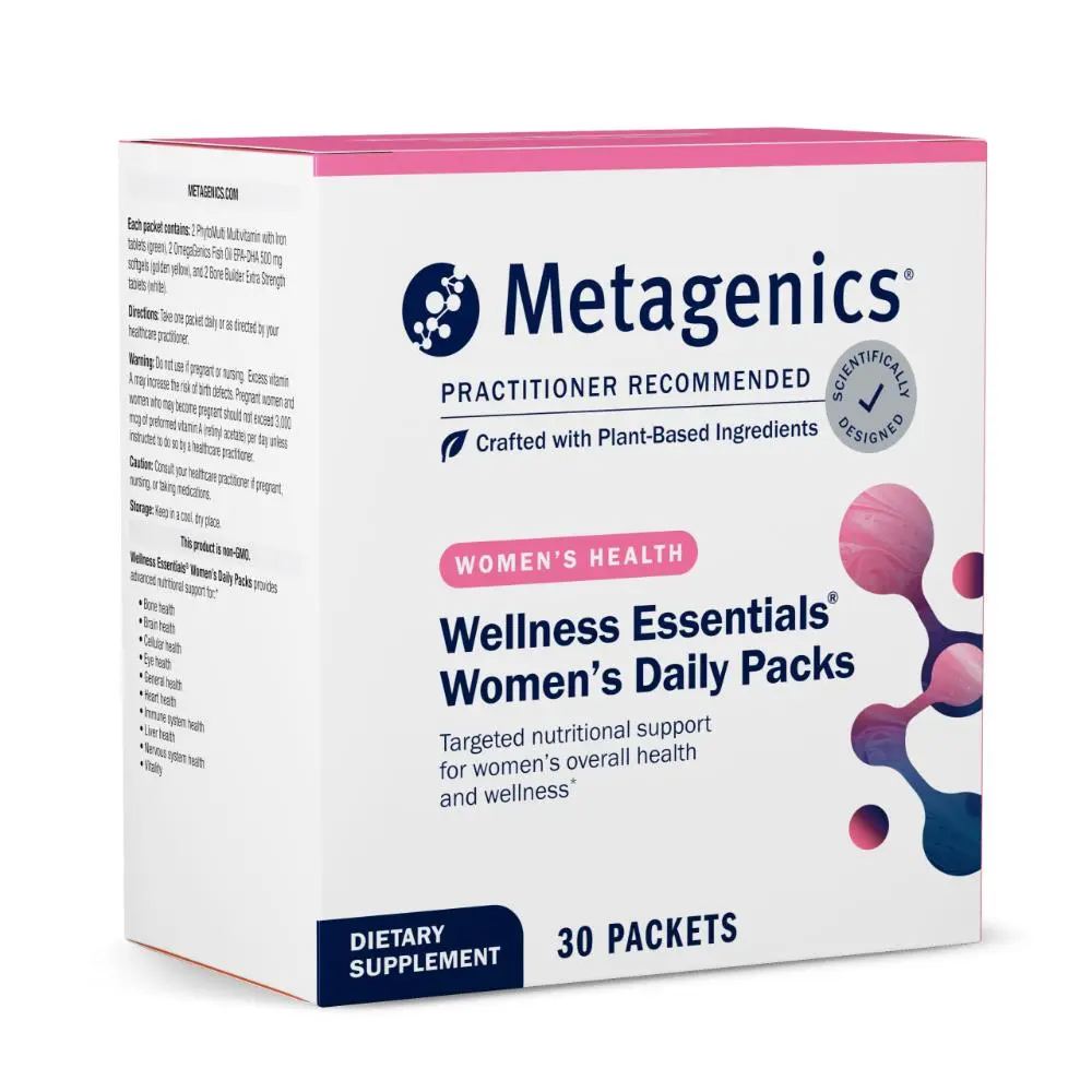 Metagenics Wellness Essentials Women's - Daily Packets - Multivitamin, Omega-3s & Antioxidants for Bone, Immune & Energy Support - Non-GMO, Gluten-Free - 30 Packets