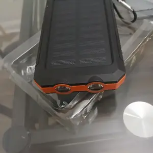 Portable USB Solar Power Bank, Dual 5V USB Ports Output, Durable Camping External Backup Battery Pack with Dual Super Bright Flashlights, Compass, and Easy to Use Design for All Mobile Devices, Perfect Gift for Christmas