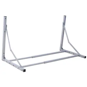 Steel Wall-Mounted Adjustable Folding Tire Storage Rack, Garage Hardware Organiser, 30.5-50.5 in Wide, 300 lbs Load Capacity, Silver, Easy Installation, Space-Saving