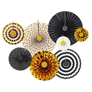 Mandala Crafts Hanging Paper Fans Party Decorations Round Paper Fans for Wedding - Paper Fan Decorations for Graduation Birthday Classroom Decor