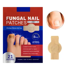 Fungal Nail Patches, 21pcs/bag Easy To Use Long Lasting Gentle on Nails Foot Care Patches, Suitable for All Skin Types, Fungal Nail Patches, Nail Care Solution