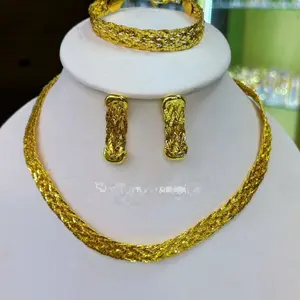 Gold Plated Jewelry Sets For Wedding On Valentine's Day