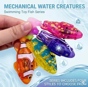 Pet Fish Toy - Water Activate Swim Luminous Fish Bathing / Swimming Pool / Cat Playing - Interactive Floating Toy (Upgraded Version)