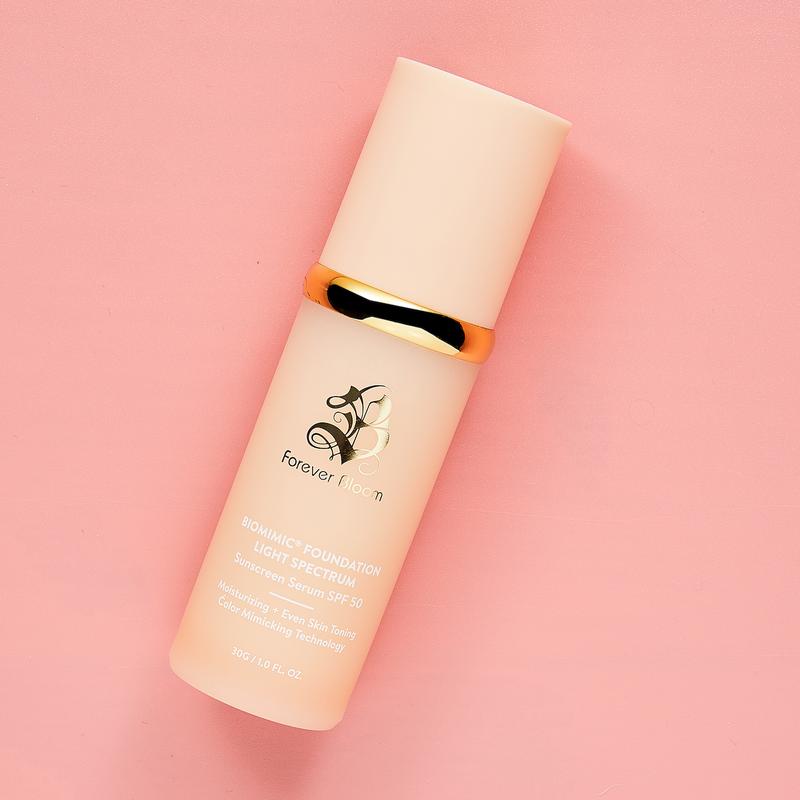 Biomimic Foundation 4 in 1 - Light Spectrum,  Liquid Foundation for Flawless, Natural Looking Finish Makeup Clear  Lightweight