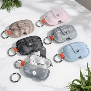 Soft PU Leather Earphone Case, Protective Headphone Cover Compatible With AirPods Series Models, Lightweight Durable Anti-Scratch Shell For Daily Carrying And Wireless Charging Use