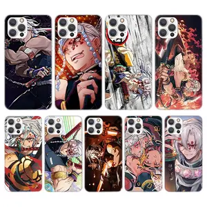 Demon Slayer Uzui Tengen Silicon Phone Case for Apple iPhone 16 15 Pro Max 14 11 13 Plus 12 Mini 7 8 + X XS SE 16Pro Cover Shell