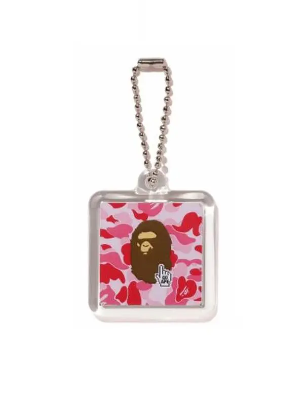 Bape Go Ape Pointer Keychain ABC Pink Camo