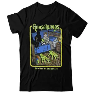 Halloween Goosebumps Monsters Graphic Cartoon Scary Horror Unisex Cotton Men's T-Shirt horror fan retro halloween