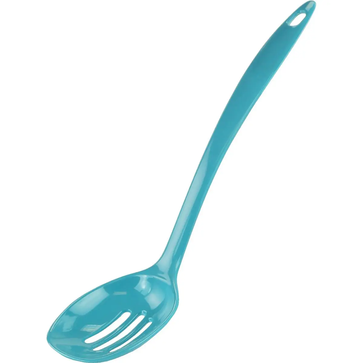 212 MAIN Turquoise Melamine Slotted Spoon - Durable Melamine Material Kitchen Utensil for Camping, Hiking