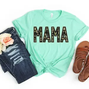 Simply Tees Camo Print Mama Mint Graphic Tee