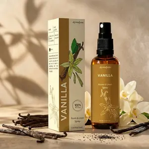 Vanilla Room, Linen & Pillow Spray by Aromafume | 100ml/3.38 fl oz | with Vanilla Essential Oil | Aromatherapy Spray | Mist for Bedding, Fabrics