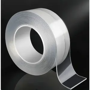 Nano Double Sided Tape Heavy Duty Transparent Adhesive Strips Strong Sticky Multipurpose Reusable Waterproof Mounting Tape