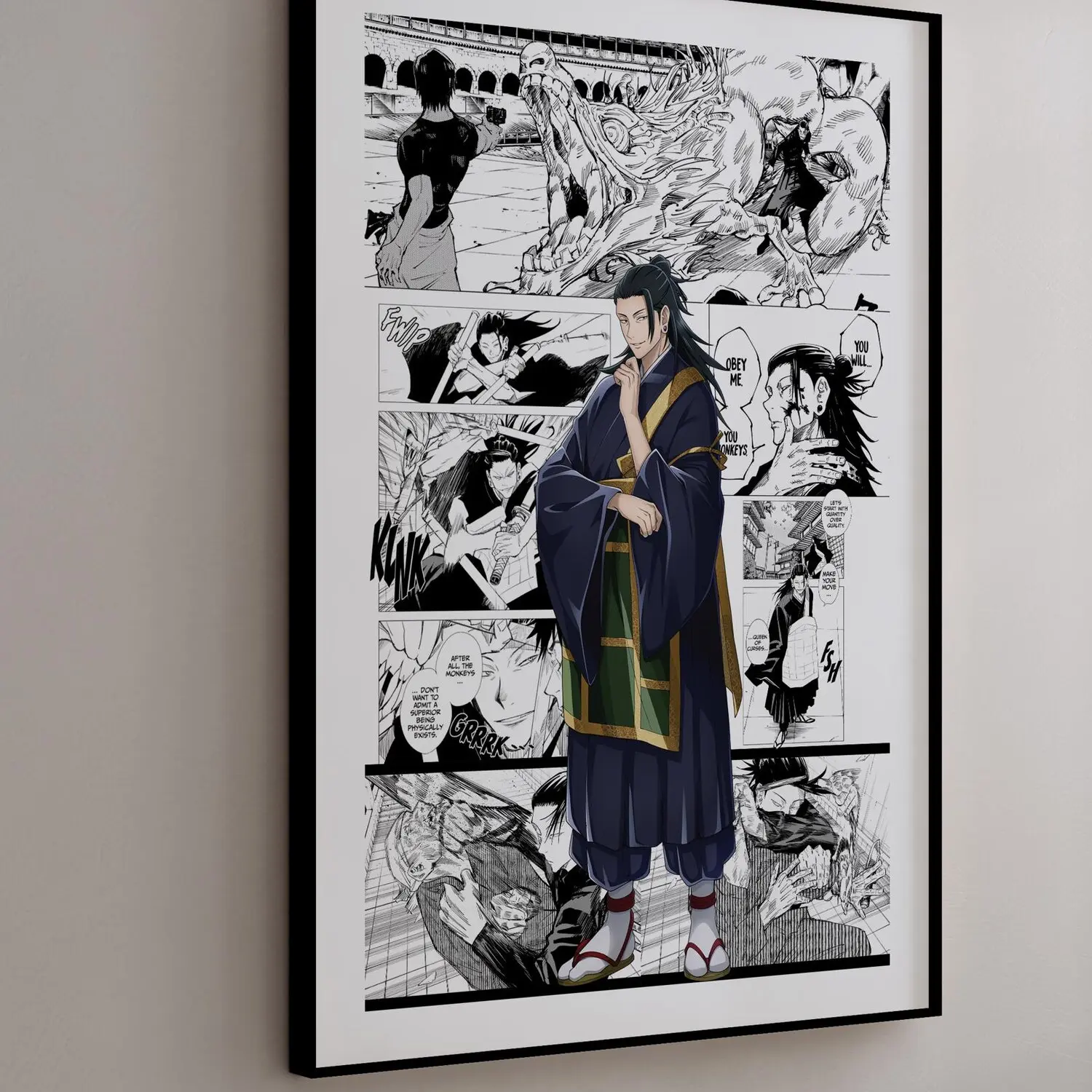 Manga Poster - Suguru Geto - Curated Manga Panels - Digital Print