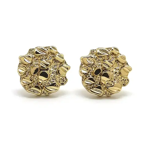 Unisex Round Africa Nugget Earring Cookie Surgical Steel Post Stud Earring Adorable Eye-catching Design with Secure Backing Hypoallergenic Materials