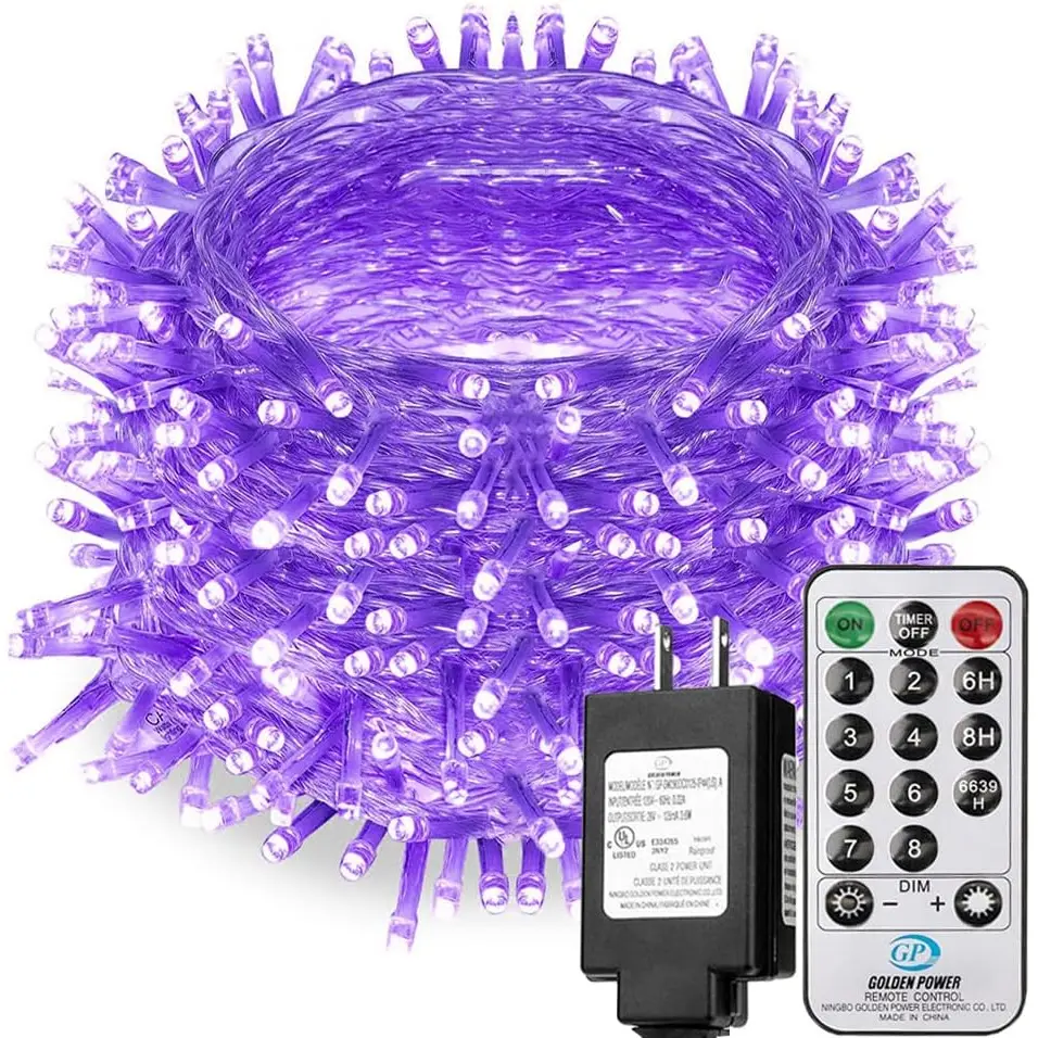 60ft Black Light St Lights for ween 240 LEDs, Blacklights Lighting Plug in for Glow Party with Remote Control Birthday Indoor Decor