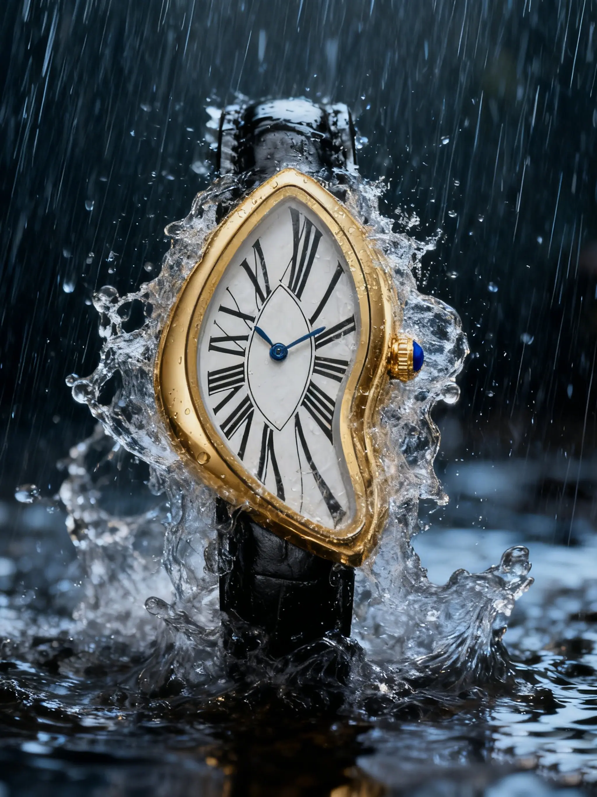 Women's Elegant Quartz Fashionable Analog Watch, Unique Asymmetrical Irregular Shaped Design, Vintage Y2K Style, High-End Artistic Fashion Accessory