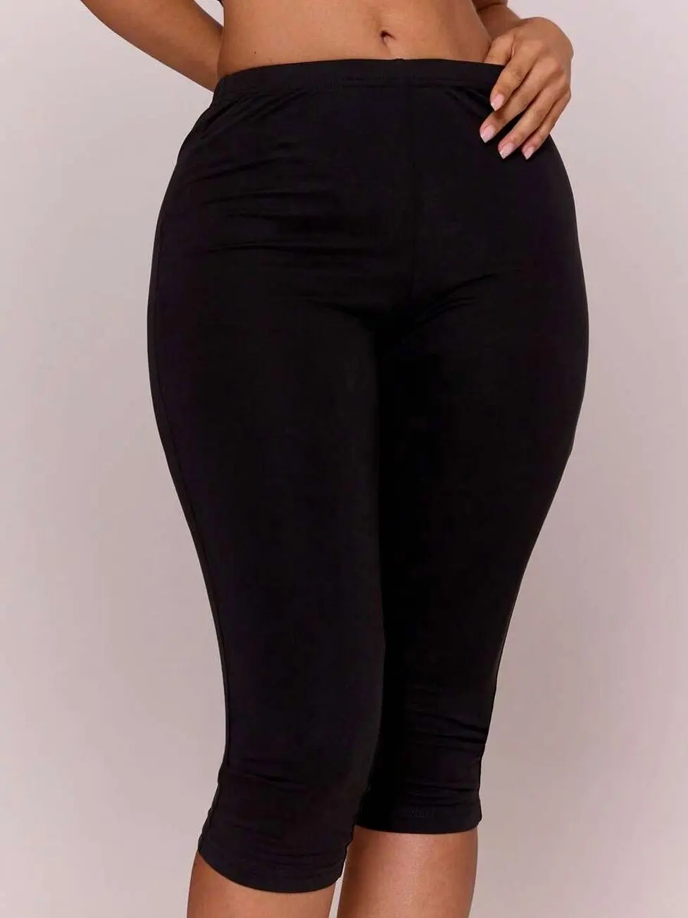 MUSERA ESSENTIALS Cotton Blended Fitted Capri Pants Leggings Spring Summer Holiday Everyday Cute Daily Basics Simple