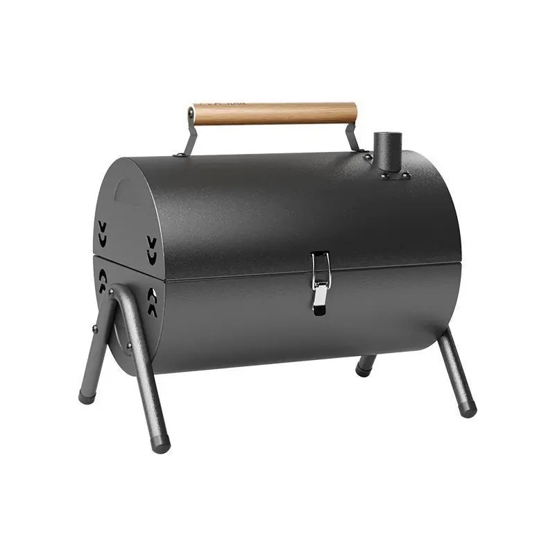 Supernal Portable Charcoal Grill,Tabletop Charcoal Grill,BBQ Grill, Barbecue Smoker for Outdoor Cooking Camping,Picnics,Backyard,Balcony-Black,2 Carbon Tank,2 Baking Net,1 Baking Pan