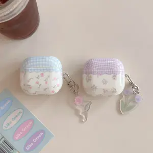 Floral Print Earphone Case, & Earbud Cover, Imd Protective Shell Compatible Airpods4/pro2/pro3 Cases