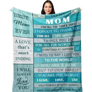 Soft Blanket Gifts for Mom, Birthday Gifts for Dear Mom grandmother , Gifts for Valentines Christmas Mothers Day, Mommy Blanket