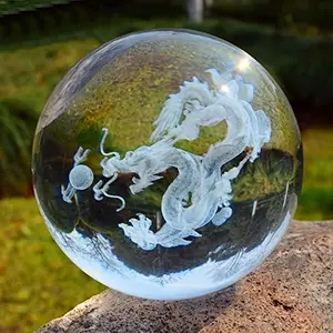 3D Laser-Engraved Chinese Dragon Statue with Color-Changing LED Light - Perfect for Living Room, Bedroom, or Office Decor - Ideal Gift for Women, Friends & Family Ornaments Glass Bamboo Decoration Multicolor