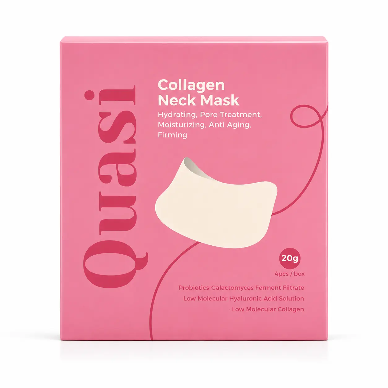 Quasi Collagen Neck Mask – Hydrogel Neck & Décolletage Mask (4 PCS)
