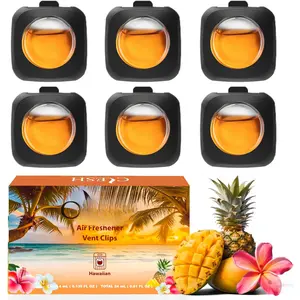 Air Fresheners, Hawaiian, 6-Pack, 4ml Each, Odor Eliminator