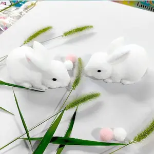 Simulation Rabbit Squishies - Cute Rabbit Shape Slow-Bounce Fidget Toy, 10.5cm/4.13inch Soft Comfortable-to-Squeeze Stress Relief Gadget for Kids, Adults Anywhere