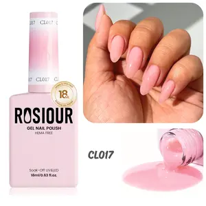 ROSIOUR 18ml Sheer Jelly Gel Polish | Pale Pink CL017 | HEMA-Free, TPO-Free | Sheer Jelly Finish | Perfect for Nail Art & French Tips, DIY Manicures, Gel Nails At Home