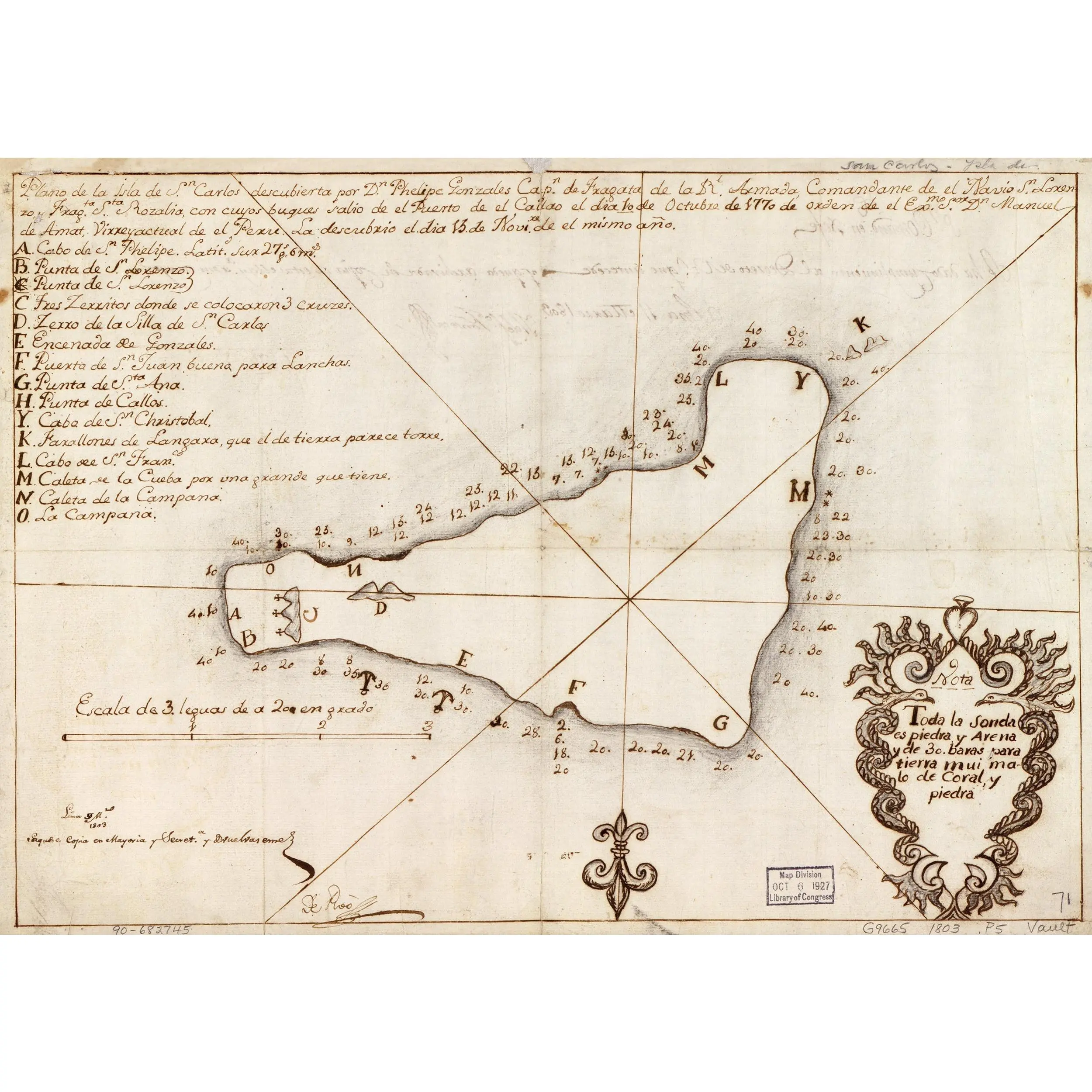 Historical Map of Easter Island 1803