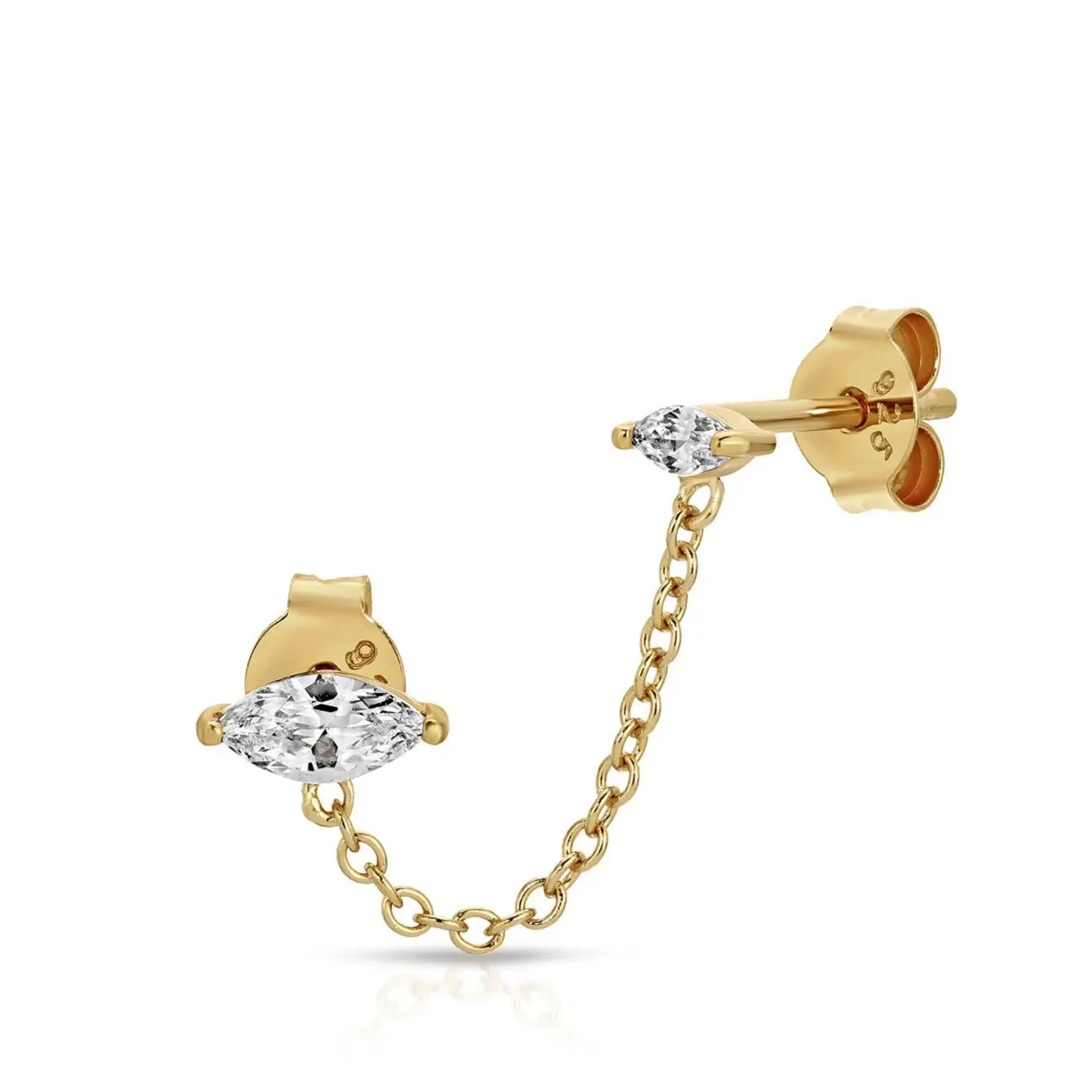 Amani Double Piercing Earring - Elegant Design for Everyday Wear