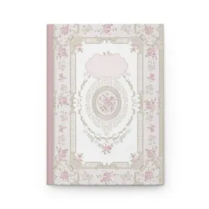 Cottagecore Vintage Journal Hardcover Notebook, Coquette Aesthetic Diary, Pink Gift for Her, Ruled Lined Journal, Bookworm gift, stationery