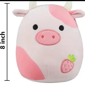 Strawberry Cow Plush Toy - Cute and Soft for Halloween, Thanksgiving, Christmas Celebrations - Great Gift for Kids