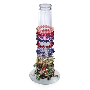 Azar Displays Single Pole Vertical Counter Bracelet Display w/Clear Base