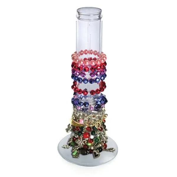 Azar Displays Single Pole Vertical Counter Bracelet Display w/Clear Base
