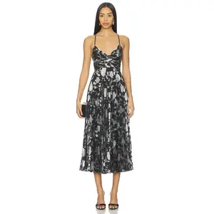 ASTR the Label Saoirse Dress in Black Silver