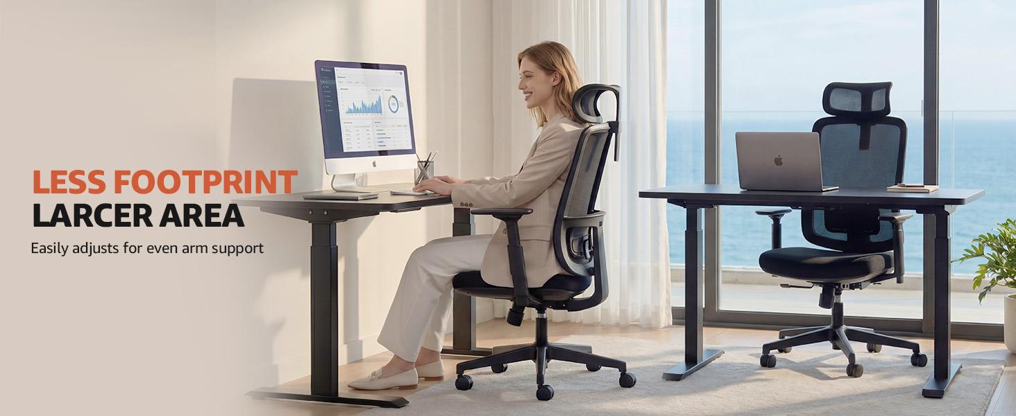 ErgoSift M1 Ergonomic Mesh Office Chair - Black Mesh, PU Leather, Plastic & Stainless Steel Parts, Adjustable Headrest, 3D Armrests, Lumbar Support, Seat Slide, 330 lb Capacity, Good Posture, Durable, Assembly Required, Home Office Use ErgoSift M1 Ergonomic Mesh Office Chair - Black Mesh, PU Leather, Plastic & Stainless Steel Parts, Adjustable Headrest, 3D Armrests, Lumbar Support, Seat Slide, 330 lb Capacity, Good Posture, Durable, Assembly Required, Home Office Use