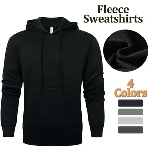 Men's Sweatshirt Casual Pullover Fleece Hoodies Long Sleeve Ribbed Tops Sportswear Soft & Comfy Hoodies For Men Sweatshirts with Kangeroo Pocket Activewear Menswear Top Athleisure Clothing