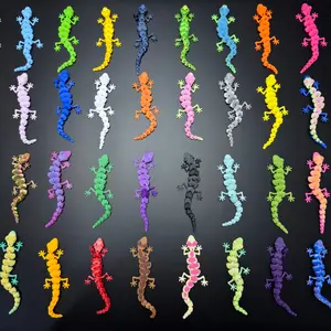 101 PCS 3.62-inch 3D printed mini gecko decorations, relieving stress, and they can be arranged in any shape. Perfectly suitable for various interior decorations, it is also an excellent gift for various occasions such as holidays, birthdays, and events.