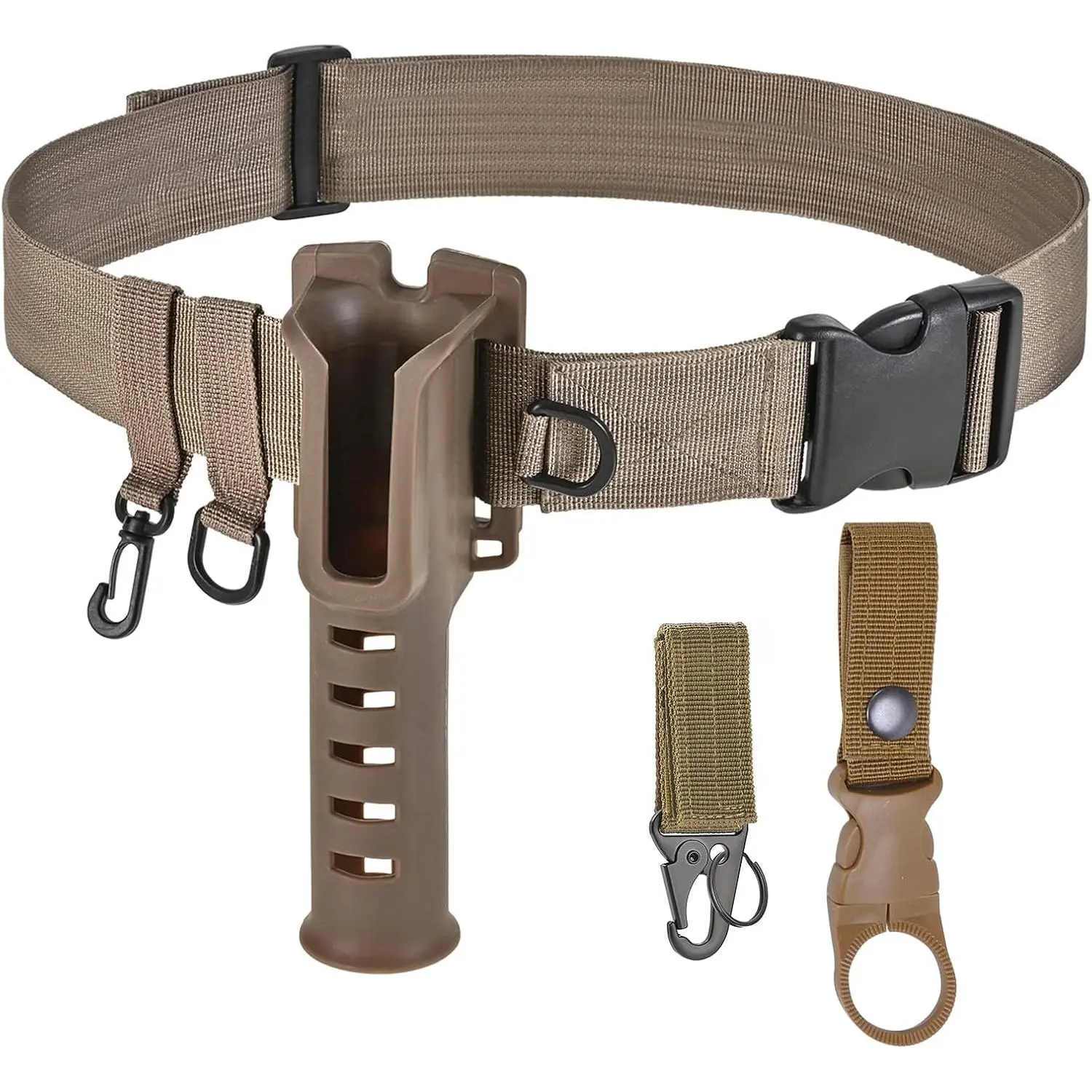 Fishing Wading Belt Rod Holder Adjustable Wader Fishing Waist Belt for Fly Surf Casting Spinning Fishing Pole Fishing Tackle