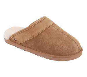 Mykos Men's Premium Suede Scuff Slippers - Edward