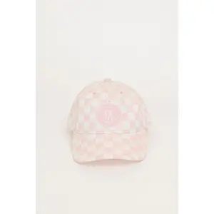 Cass Hat - Pink/White Checkered