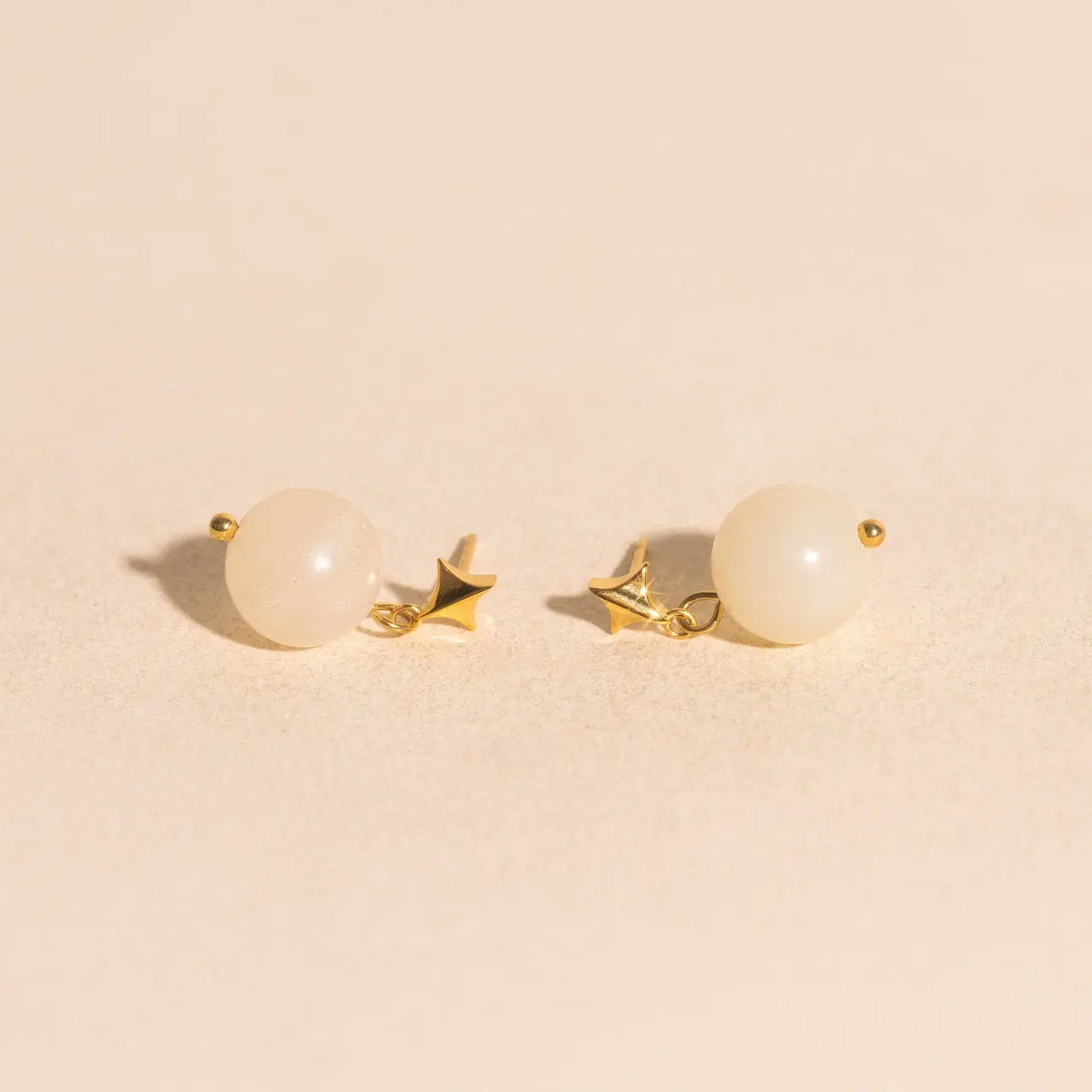 Star Stone Drop Stud Earrings