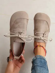 Women's Solid Color Ballet Flats, Soft Sole Casual Shoes, Comfortable Round Toe Work Shoes, Breathable Lightweight Running Sneakers, Breathable Walking Sneakers