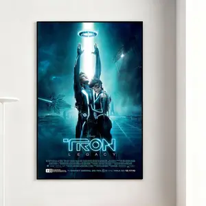 TRON LEGACY Movie Poster, Retro Wall Art, Home Decor, Classic Movie, Canvas Gift