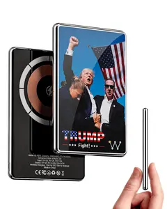 Trump MAGA-Slim Magnetic Power Bank 5000mAh, Ultra Slim 0.26IN Wireless Magnetic Portable Charger, Fast Charging Battery Pack with USB C, Compatible with iPhone 16/15/14/13 Series
