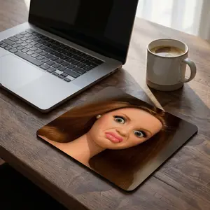 Humorous Expression Design Square Mouse Pad, Desktop Decorative Protective Pad, Rubber Anti-Slip Lock-Edge