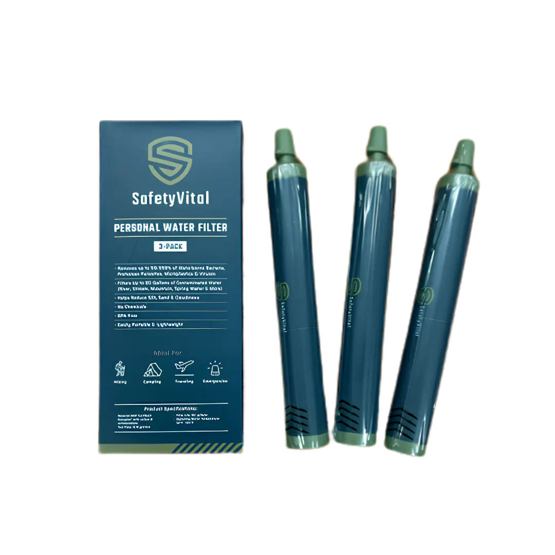 Portable Water Purification Straw, 3-Pack Household Kitchen Water Filter, Clean Water Solutions, Pocket-Size