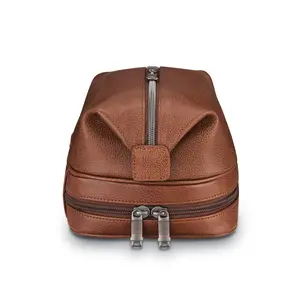 Samsonite Classic Leather Softside Zip Bottom Travel Kit - Bags