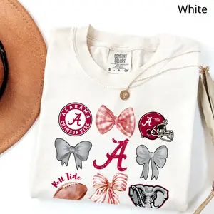 Comfortcolors Alabama Roll Tide Roll Football T Shirt, College University Shirt Unisex Sport Round Neck T-shirt Gift For Fan  Womenswear Tops